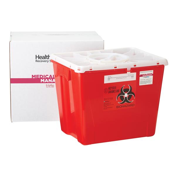 Mailer System Sharps Sharps Management 8gal Large Plastic Red/White Each